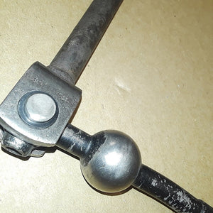 Picture of installed kit on shifter. Includes pin and delrin bushings for BMW E10 2002. Made in USA by AKG Motorsport.