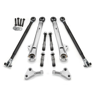 Set of adjustable aluminum front control arms for BMW E46 Z4. Made in USA by AKG Motorsport.