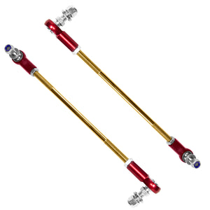 Set of adjustable front sway bar links PRO style for BMW E30 M3, E36 M3, MZ3, E34, E28. Made in USA by AKG Motorsport.