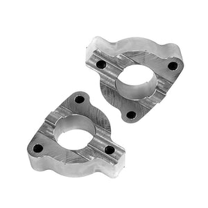 Set of 26mm steel bump steer strut spacers for BMW E10 2002. Made in USA by AKG Motorsport.