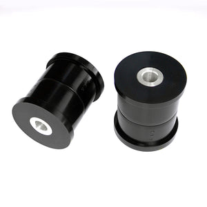Set of black poly 95A rear subframe bushings for BMW E10 2002. Made in USA by AKG Motorsport. 