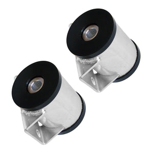 Set of black poly 95A rear subframe bushings with new housings for BMW E10 2002. Made in USA by AKG Motorsport. 