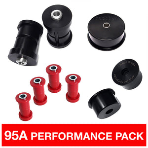 BMW E30 complete suspension bushing kit in 95A polyurethane for street, drift. Made in USA by AKG Motorsport.