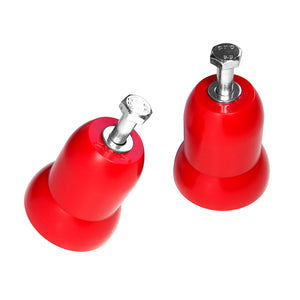 Set of red polyurethane 75D motor mounts for BMW E30 M3. Made in USA by AKG Motorsport.