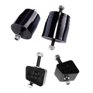 Set of black polyurethane 80A motor & trans mounts (kit) for BMW E30 M3. Made in USA by AKG Motorsport. 