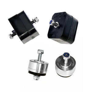 Set of polyurethane M50/S50 24V swap motor & trans mounts (kit) for BMW E30. Made in USA by AKG Motorsport. 