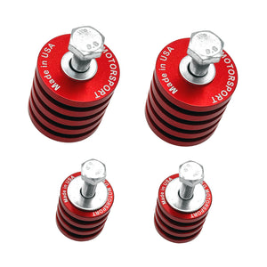 Aluminum motor & trans mount kit for BMW E30 (M20) in red. Made in USA by AKG Motorsport.