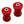 Set of red polyurethane 75D subframe bushings for BMW E30. Made in USA by AKG Motorsport.