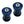 Set of blue polyurethane 85A subframe bushings for BMW E30. Made in USA by AKG Motorsport.