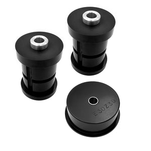 Set of black poly 95A subframe & diff bushings (kit) for BMW E30. Made in USA by AKG Motorsport.