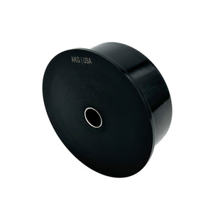 Rear view of black polyurethane 95A diff bushing for BMW E30, Z3, 318ti. Made in USA by AKG Motorsport.