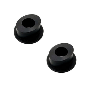 Set of black Delrin shifter bushings in oval style for BMW E36, E46, Z3. Made in USA by AKG Motorsport.