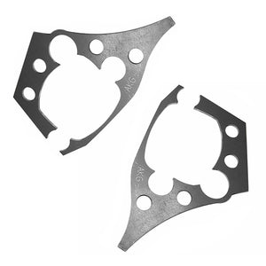 Set of rear trailing arm reinforcements for BMW E36. Made in USA by AKG Motorsport.