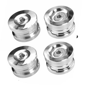 Set of aluminum rear subframe bushings for BMW E46, Z4. Made in USA by AKG Motorsport. 