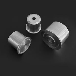 Set of aluminum rear differential bushings for BMW E46, Z4 (Non-M). Made in USA by AKG Motorsport. 