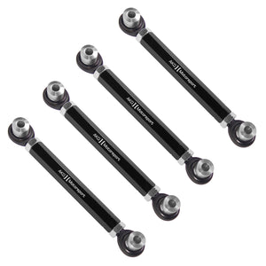 Set of adjustable aluminum upper rear camber arms for BMW F30 F32 F22. Made in USA by AKG Motorsport.