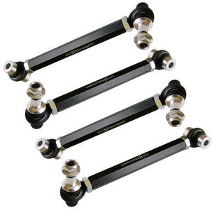 Set of adjustable aluminum upper rear camber control arms for BMW F80 F82 F87. Made in USA by AKG Motorsport.