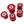 Set of red polyurethane 75D diff bushings for BMW F80 M3, F82 M4, F87 M2. Made in USA by AKG Motorsport.
