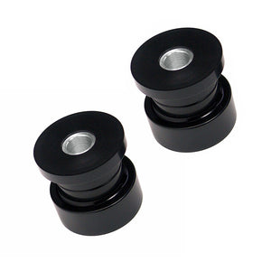 Set of black polyurethane track rod bushings for BMW E10 2002. Made in USA by AKG Motorsport.