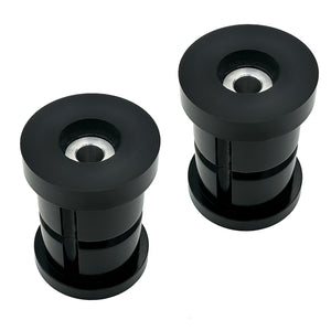 Set of black polyurethane 95A subframe bushings for BMW Z3, 318ti. Made in USA by AKG Motorsport.