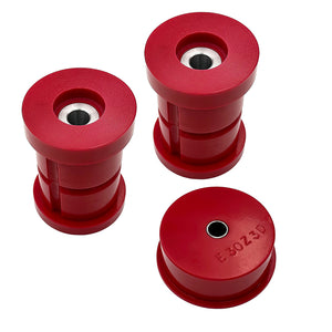 Set of red poly 75D subframe & diff bushings (kit) for BMW Z3, 318ti. Made in USA by AKG Motorsport.