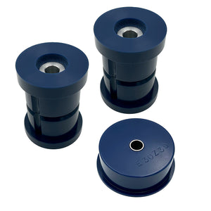 Set of blue poly 85A subframe & diff bushings (kit) for BMW Z3, 318ti. Made in USA by AKG Motorsport.